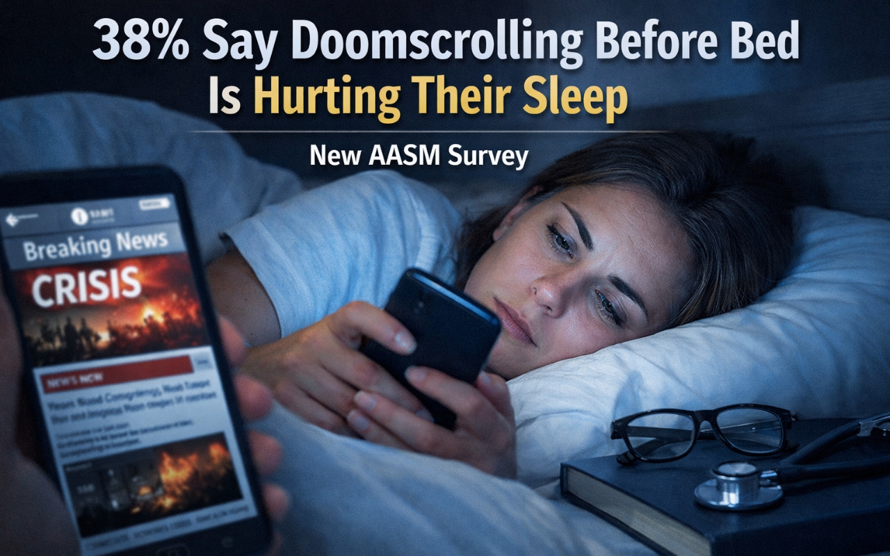 38% Say Doomscrolling Before Bed Is Hurting Their Sleep, New AASM Survey Finds